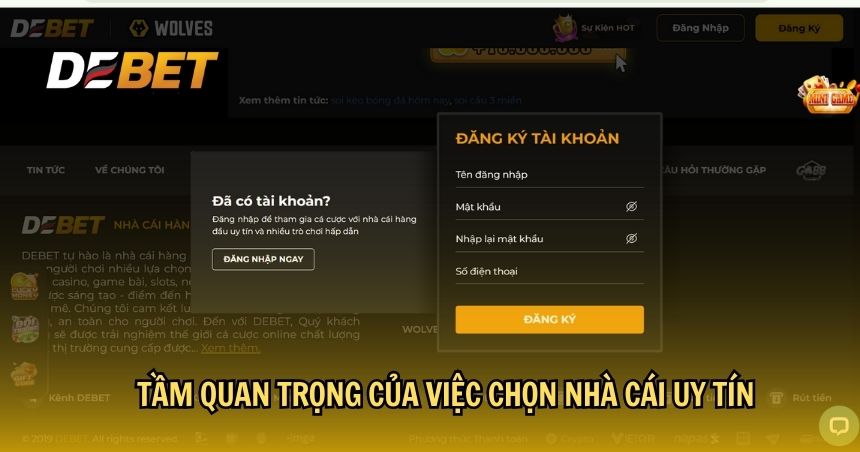 Tầm quan trọng của việc chọn nhà cái uy tín